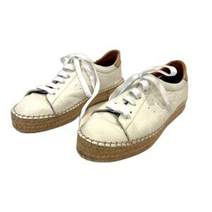 Dalson Anthropologie Spain Leather Espadrille Lace Up Sneakers Size 38 Platform